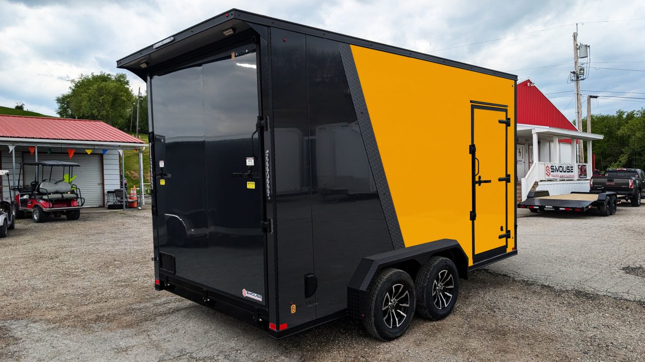 New HERE WE GO!!! 2026 BELMONT 7x14 Tandem V-Nose Cargo Trailer w/ Ramp (84" INSIDE HEIGHT!!!)