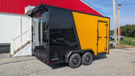 New HERE WE GO!!! 2027 BELMONT 7x14 Tandem V-Nose Cargo Trailer w/ Ramp (84  INSIDE HEIGHT!!!)