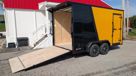 New HERE WE GO!!! 2027 BELMONT 7x14 Tandem V-Nose Cargo Trailer w/ Ramp (84" INSIDE HEIGHT!!!)