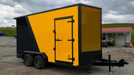 New HERE WE GO!!! 2026 BELMONT 7x14 Tandem V-Nose Cargo Trailer w/ Ramp (84  INSIDE HEIGHT!!!)