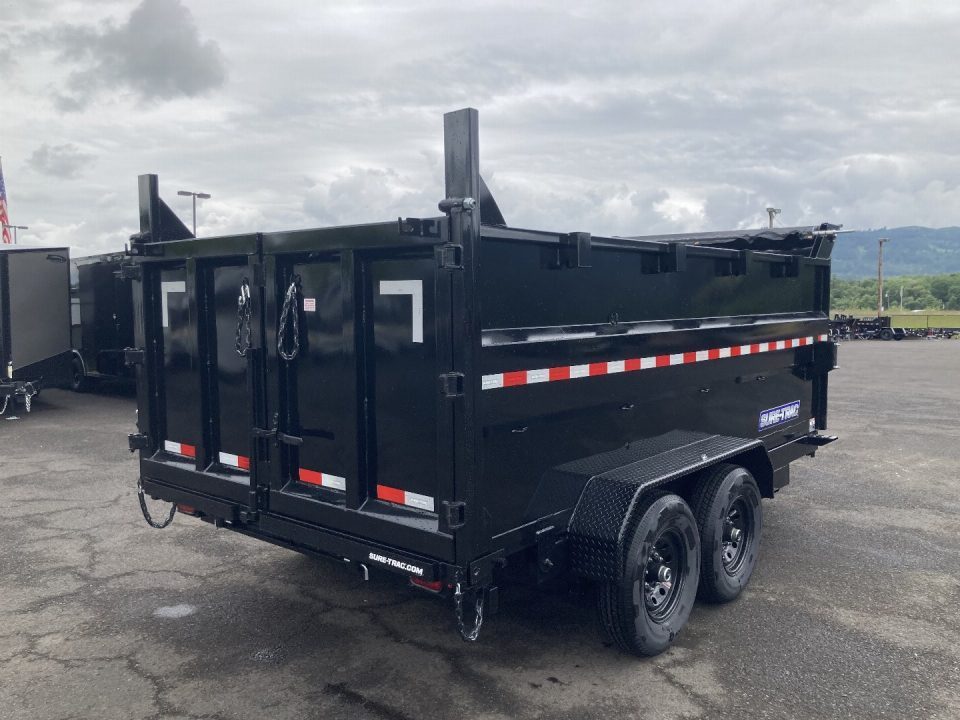 New 2026 Sure-Trac 7x14 Telescopic Dump 4FT Sides 14K GVWR
