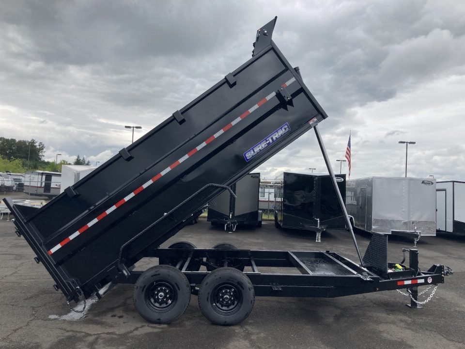 New 2026 Sure-Trac 7x14 Telescopic Dump 4FT Sides 14K GVWR