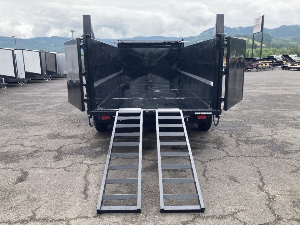 New 2026 Sure-Trac 7x14 Telescopic Dump 4FT Sides 14K GVWR