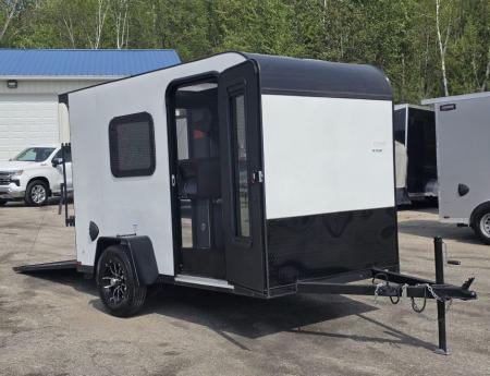 New 5.5 X 10 TENT TRAILER ENCLOSED FOLD OUT BUNK REAR RAMP DOOR 2027 CARGO MATE