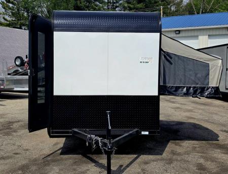 New 5.5 X 10 TENT TRAILER ENCLOSED FOLD OUT BUNK REAR RAMP DOOR 2027 CARGO MATE