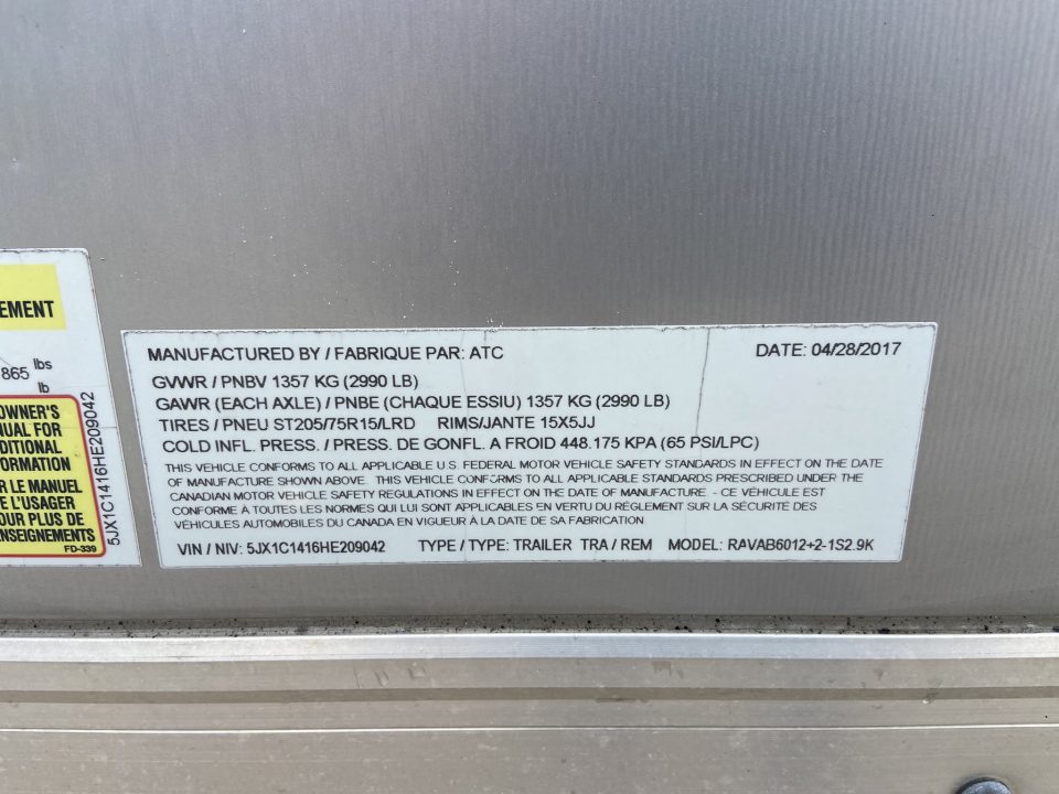 Used 2017 ATC RAVA Cargo Enclosed Trailer