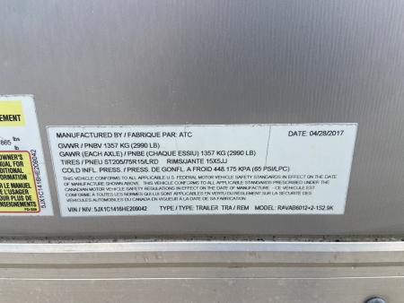 Used 2017 ATC RAVA Cargo Enclosed Trailer