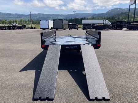 New 2026 Sure-Trac 4.5x8 Utility Deckover Dump Trailer 3K GVWR