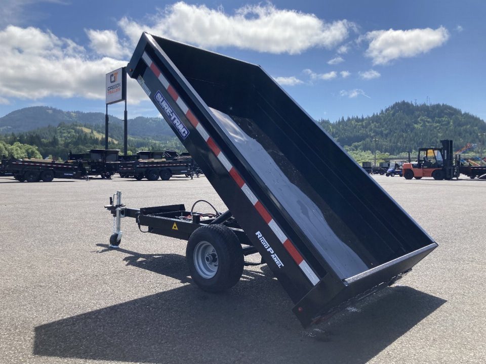New 2026 Sure-Trac 4.5x8 Utility Deckover Dump Trailer 3K GVWR