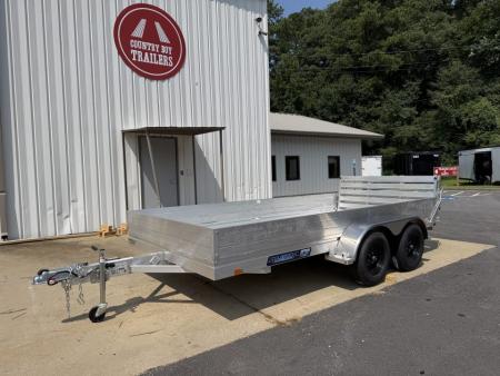 New 2027 Aluma 78x14 Utility, 12" Solid Sides 7814TA ESA