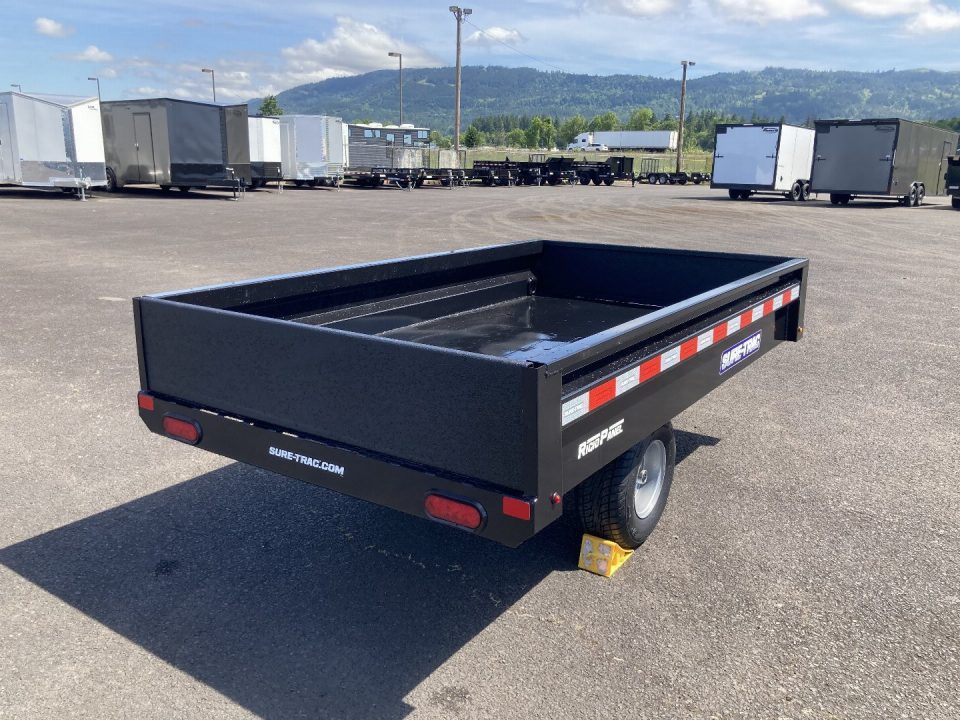 New 2026 Sure-Trac 4.5x8 Utility Deckover Dump Trailer 3K GVWR