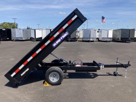 New 2026 Sure-Trac 4.5x8 Utility Deckover Dump Trailer 3K GVWR