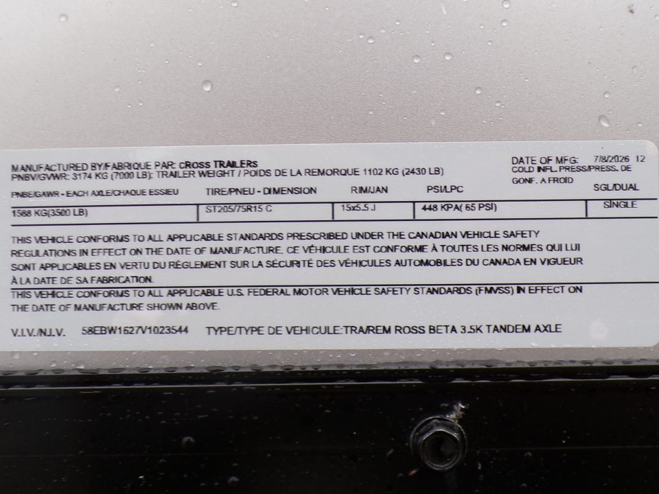 New *2027 Cross Trailers BETA 7 x 16 Cargo / Enclosed Trailer