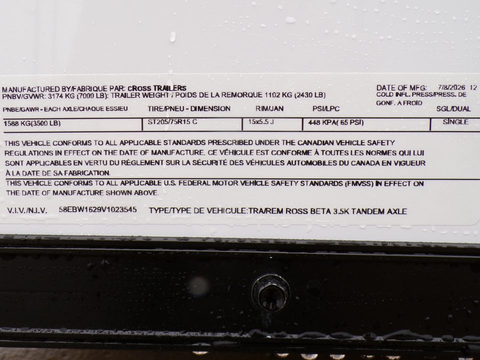New *2027 Cross Trailers BETA 7 x 16 Cargo / Enclosed Trailer
