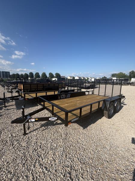 New 2027 AMO UT142 Utility Trailer 76X14 LOWSIDE TA (GVW:7000) BLACK