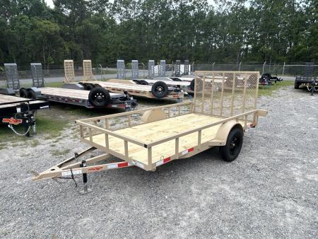 New 2026 Down 2 Earth Trailers 76x12 Utility Trailer, Tube Top Rail, Spring Assist Gate