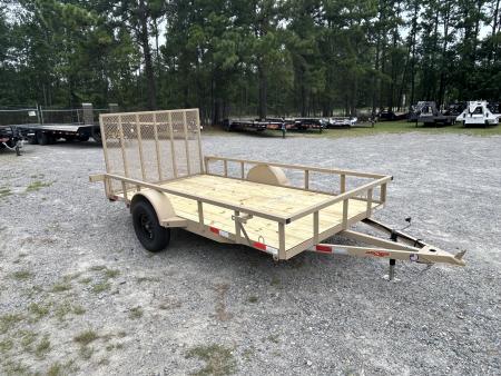 New 2026 Down 2 Earth Trailers 76x12 Utility Trailer, Tube Top Rail, Spring Assist Gate