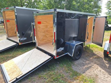 New 2027 Stealth Trailers 5x10 Cargo / Enclosed Trailer W/ Side Door & Ramp Door (Black)