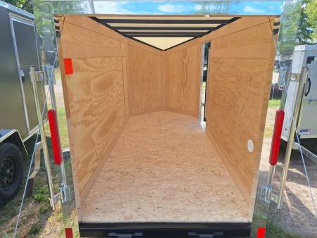 New 2027 Stealth Trailers 5x10 Cargo / Enclosed Trailer W/ Side Door & Ramp Door (Black)