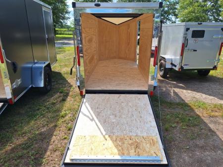 New 2027 Stealth Trailers 5x10 Cargo / Enclosed Trailer W/ Side Door & Ramp Door (Black)