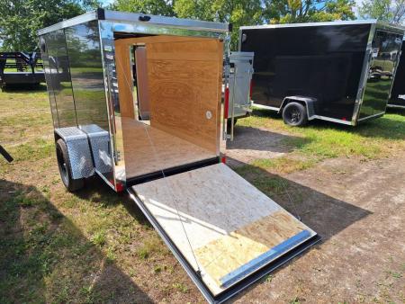 New 2027 Stealth Trailers 5x10 Cargo / Enclosed Trailer W/ Side Door & Ramp Door (Black)