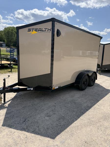 New 2026 Stealth Trailers 6X12 7K 78  HEIGHT TAN W/BLACKOUT Cargo / Enclosed Trailer