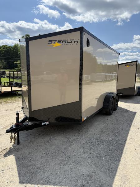 New 2026 Stealth Trailers 7X16 TAN W/BLACKOUT PACKAGE Cargo / Enclosed Trailer