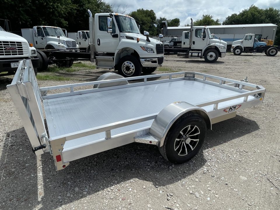 New 2027 H&H Trailers 78x12 Aluminum Low Side 3K Idler Utility Trailer