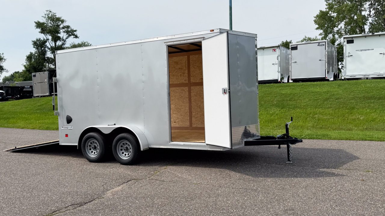 New Haulmark 7x14 Enclosed Trailer -- Ramp Door!