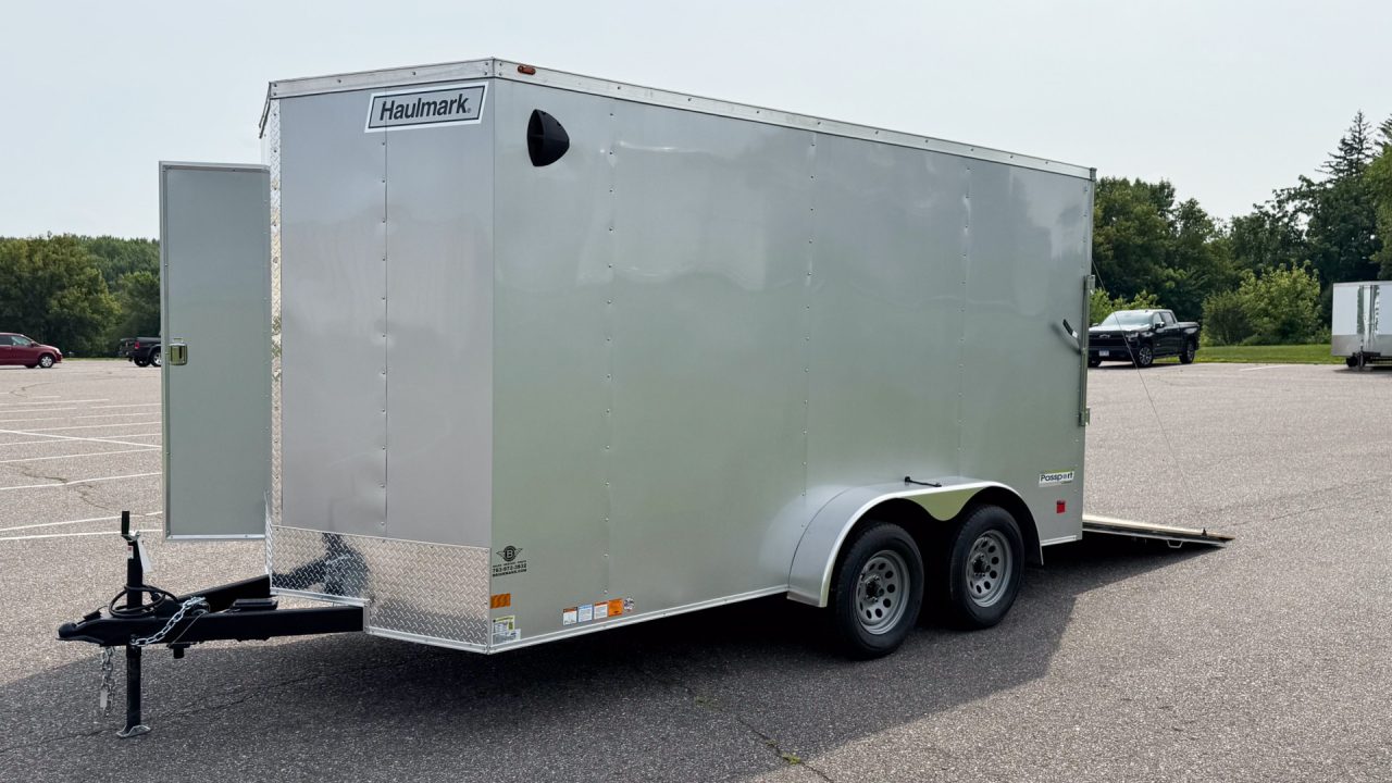 New Haulmark 7x14 Enclosed Trailer -- Ramp Door!
