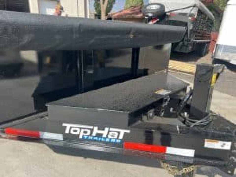 New 2026 Top Hat Trailers 7X14 Dump Trailer 14K Low profile tarp, ramps