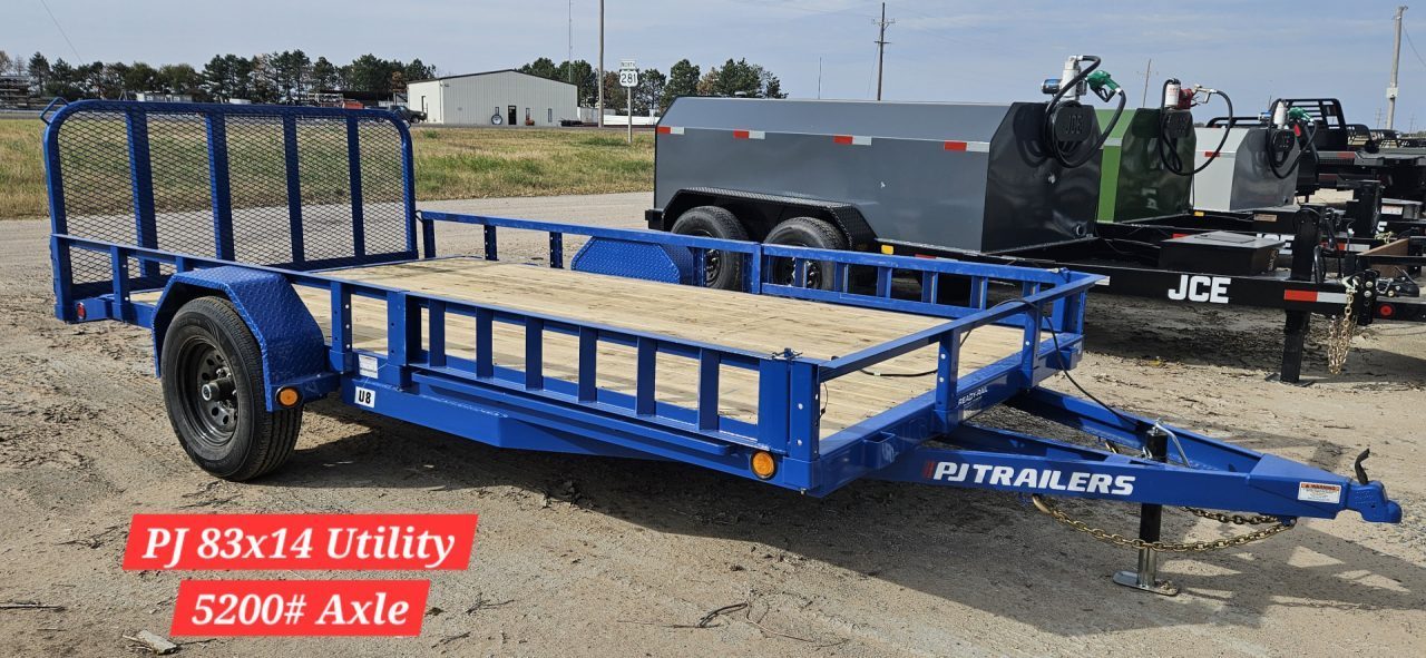 New 2027 PJ Trailers 14' x 83 in. Single 5200# Axle Channel Utility Trailer