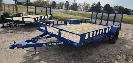 New 2027 PJ Trailers 14' x 83 in. Single 5200# Axle Channel Utility Trailer