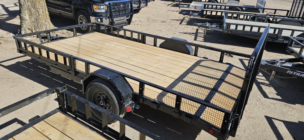 New 2027 PJ Trailers 14' x 83 in. Single 5200# Axle Channel Utility Trailer