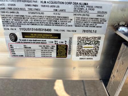 New 2027 Aluma 7815TILT-S-EL Utility Trailer