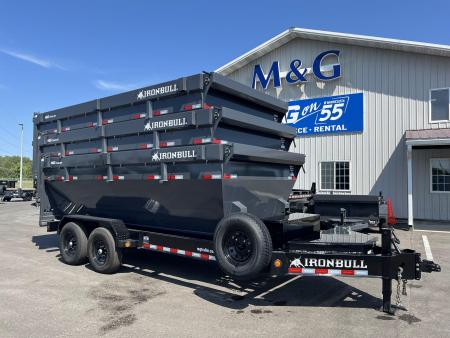 New DBB 83X16 14.9K BUMPER PULL ROLL OFF DUMP TRAILER - BLACK
