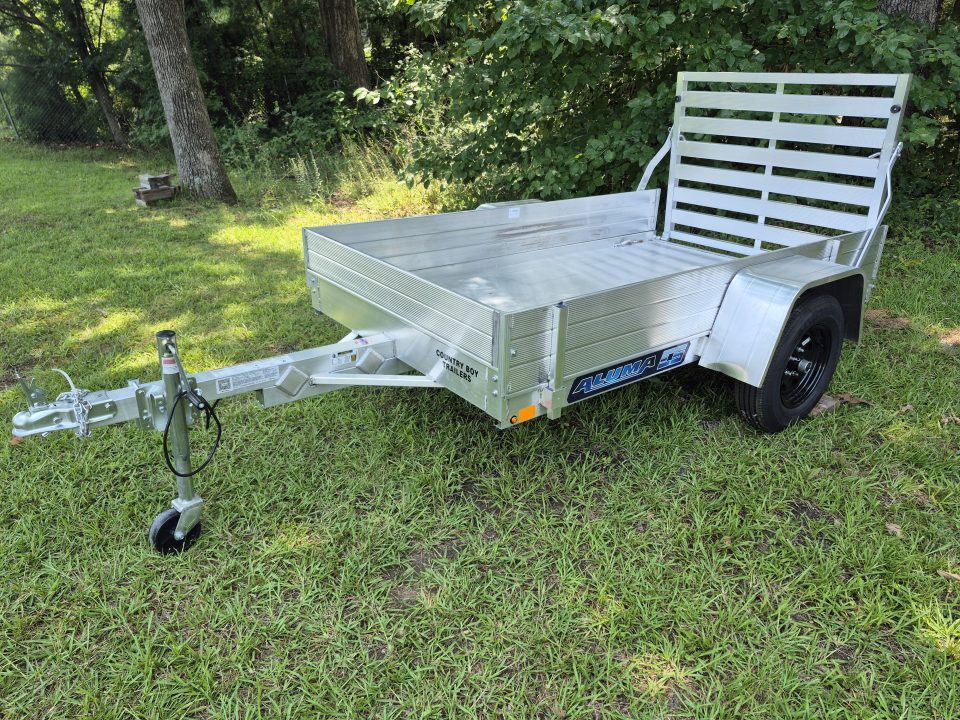 New 2027 Aluma 54X8' Utility, 12" Solid Sides, Straight Tailgate 548ESA