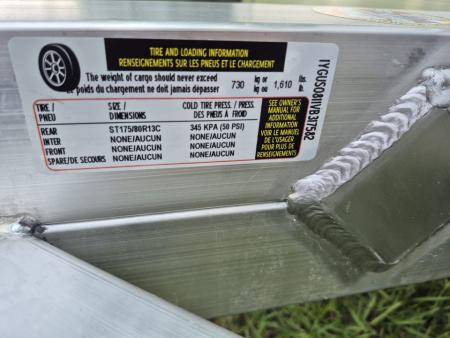New 2027 Aluma 54X8' Utility, 12" Solid Sides, Straight Tailgate 548ESA