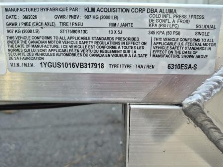 New 2027 Aluma 63x10 Utility, 12" Solid Sides 6310ESA