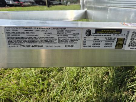 New 2027 Aluma 81x12 Utility, 12" Solid Sides 8112S-SR