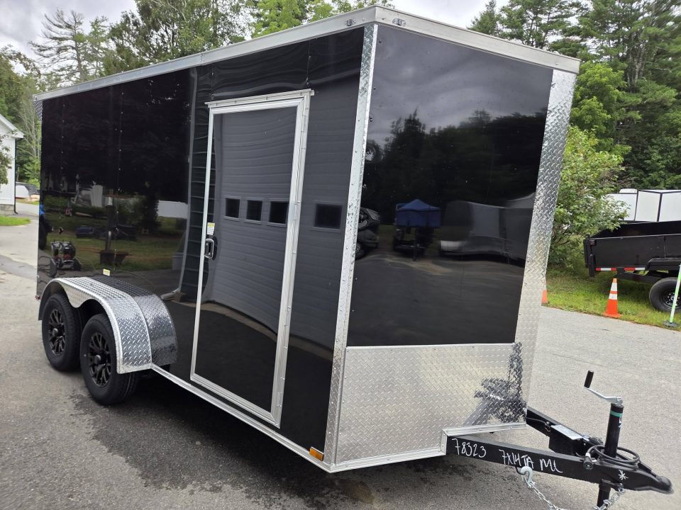New 2027 One Stop 7x14 cargo trailer extra height with rear spoiler Cargo / Enclosed Trailer