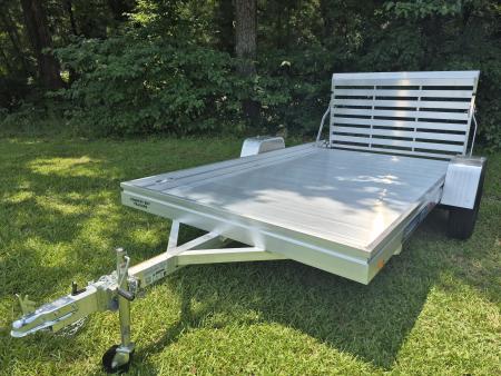 New 2027 Aluma 78x12 Utility, 12" Solid Sides, Straight Tailgate 7812ESA