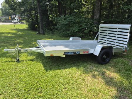 New 2027 Aluma 78x12 Utility, 12" Solid Sides, Straight Tailgate 7812ESA