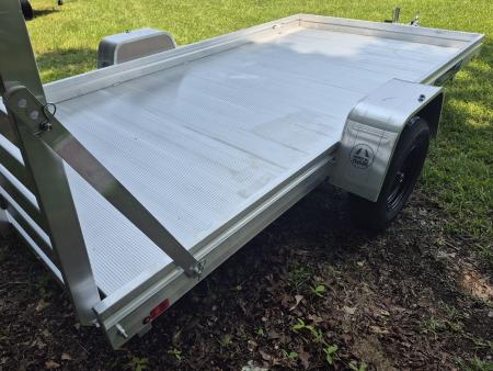 New 2027 Aluma 78x12 Utility, 12" Solid Sides, Straight Tailgate 7812ESA