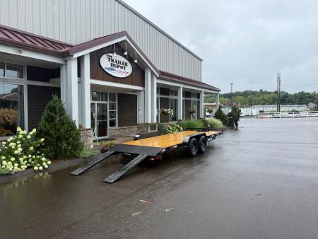 New Sure-Trac 7' x 20' Wood Deck Open Car Hauler 9.9K