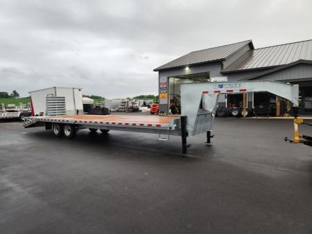 New 2027 BWISE EDG30-19 GALVANIZED GOOSENECK Equipment Trailer