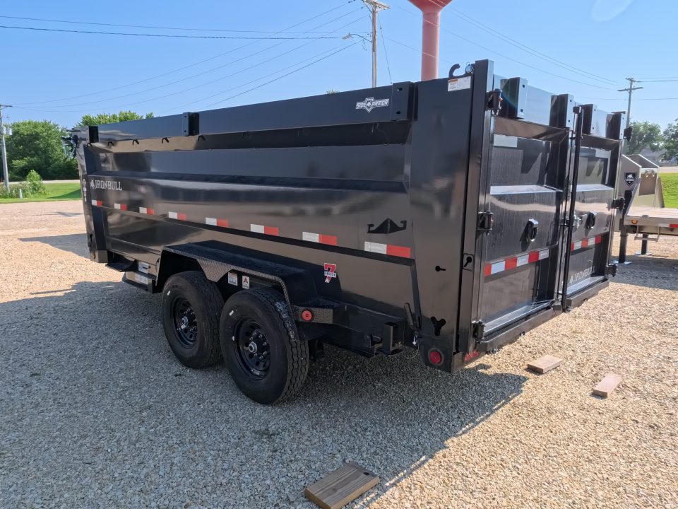 New 2027 Iron Bull 83 x 16 DTB Dump Trailer with 7K Axles, 48" Sides and Hydraulic Jack
