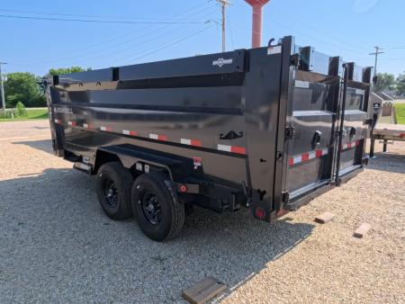 New 2027 Iron Bull 83 x 16 DTB Dump Trailer with 7K Axles, 48" Sides and Hydraulic Jack