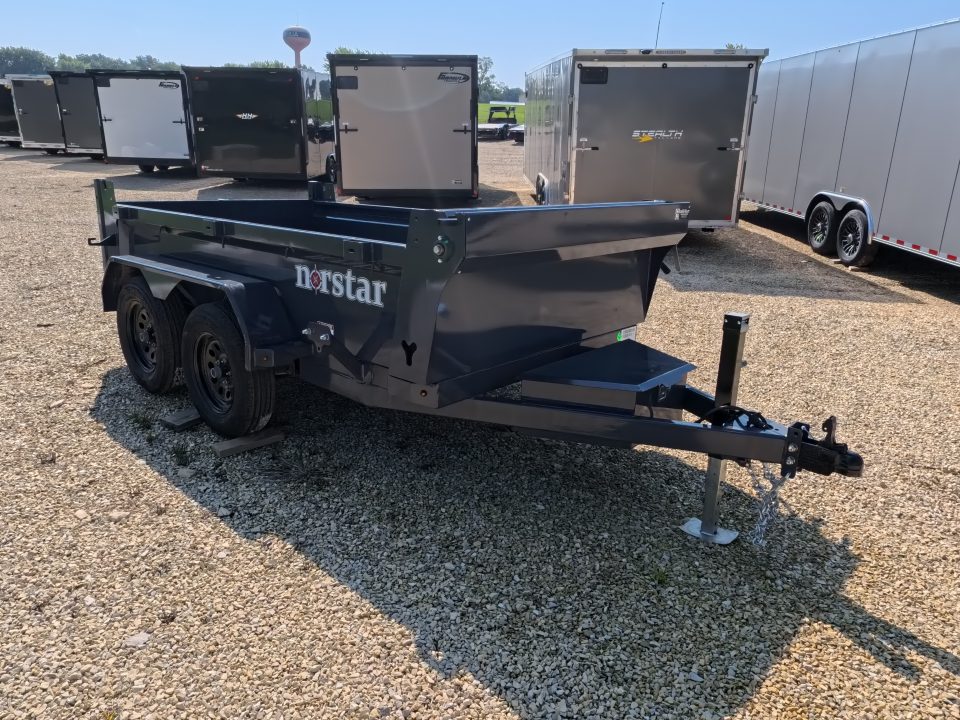 New 2027 Norstar 60 X 10 DCB Dump Trailer with 2) 3500 lb. Axles, 8 Ply Tires - Gray