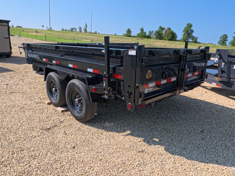 New 2027 Iron Bull 83 x 14 DWB Legendary Reserve Dump Trailer with 14K GVWR, Hydraulic Jack, Dock Legs, Solar Charger, Spare Tire and More!